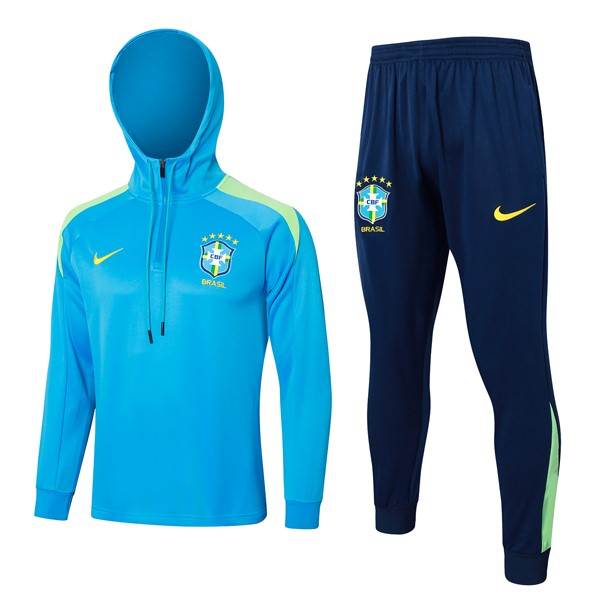 Sudadera Con Capucha Brasil 2024 2025 Azul 3